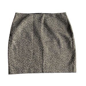 Banana Republic‎ Geometric Jacquard Mini Skirt Womens Size 2 Gold Metallic Lined